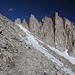 Im Aufstieg zwischen Trail Camp und Trail Crest (in den "Switchbacks") - Blick zum Kamm zwischen Trail Crest und Mount Whitney, hier der südliche Bereich nahe Trail Crest.