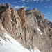 Im Aufstieg zwischen Trail Camp und Trail Crest (in den "Switchbacks") - Blick zum Kamm zwischen Trail Crest und Mount Whitney.