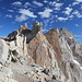 Im Aufstieg zwischen Trail Camp und Trail Crest (in den "Switchbacks") - Trail Crest ist gleich erreicht, der Weg wechselt auf die linke (westliche) Seite des Kamms und führt etwas bergab bis zur Einmündung des John Muir Trail.