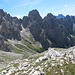 Der Abstieg ins Val Canali wird von der mächtigen Croda Grande geprägt.