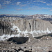 Im Aufstieg zwischen Trail Crest und Gipfel Mount Whitney - Blick nach Westen in den Sequoia National Park. Im Vordergrund: Hitchcock Lakes und Mount Hitchcock.