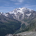 Oberes Valle Anzasca mit dem Ghiacciaio del Belvedere und dem Monte Rosa