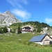 Hueter-Hütte und Vilifau-Alpe vor der Zimba
