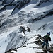 Blick vom Piz Bernina hinunter zum Morteratschgletscher