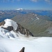 Blick zur Berninagruppe. Auch der Biancograt ist zu erkennen.