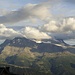 Wasenhorn und Monte Leone im Abendlicht - und in Wolken;
im Vordergrund Rosswald ob Brig