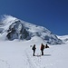 Rückblick zum Mont Blanc du Tacul - biwakierende Bergsteiger haben dies noch vor ...