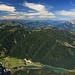 schöner Blick vom Seehorn hinab zum Pillersee, hinten das Kaisergebirge