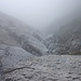 Blick nach unten, in die Nebelsuppe