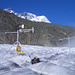 Die Klimastation im Eis des Grenzgletschers