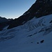 Auf dem Gletscher zwischen Chabod Hütte und Gran Paradiso