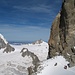Weitere Bergsteiger auf dem Weg zum Einstieg zum Aig. du Géant...