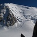 Blick von der Cosmique Hütte: Erster steiler Teil zum Mont Blanc!