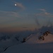 Abendlicher Blick von der Cosmique Hütte zum Mond ;-)