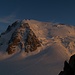 Abendlicher Blick von der Cosmique Hütte zur ersten steilen Stelle am Mont Blanc!
