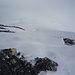 la parete N della Pointe de Darbonneire vista dalla cima. La neve è così compatta che si vedono appena i segni delle punte dei miei ramponi !!