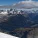 Blick vom Breithorn nach Zermatt!