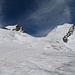 Auf dem Weg runter zur Ayas-Hütte: Blick zurück zum Pollux und Castor. Und beim Pollux sieht man den höchsten Punkt glaub nicht mal sicher...
