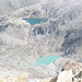 Laghetto di fusione del Glatscher da Lavazz (2348 m) e lago oltre la cresta ONO del Valdraus (2461 m)
