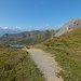 De l'autre côté, vue sur le Mont Blanc et le Lac Supérieur de Fully