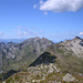 Blick zum Glegghorn, den Grauspitzen und dem Naafkopf und Alp Ijes