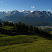 panorama dall'alpe sulla zona del Bernina