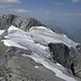 Blick vom Vorgipfel zurück zum Aufstieg über den Gletscher