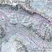 Kartenausschnitt mit eingezeichneter Route:<br />violett: T4<br />rot: T5, evtl. T6.