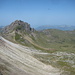 Ausblick vom Gipfel: der Hang vom Wissmilen und dahinter der Magerrain