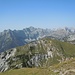 Karwendel: zwischen Hochnissl und der Lamsen zeigt sich der Bettelwurf, vor der Lamsen der Rauhe Knöll