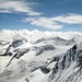 Aussicht par Excellance, von rechts nach links: Piz Zupò 3996m, Bellavista-Terrasse, in den Wolken Piz Spinas 3823m und Piz Palü 3900m