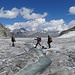 Der Gletscher schmilzt in Strömen (und auf der Hütte hat es einen tropfenden Wasserhahn für 100 Männer :-( )