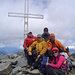 Am Gipfel des Wilden Pfaffs: Alex mit den Survivals seines Hochtourenkurses Mike und Jana (vorne), unterstützt durch Angelika und Christoph (hinten).