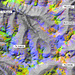 Falschfarben-Satellitenbild der Region Chamuera. Meine Kartierungs-Tour verlief mehr oder weniger den Farbkleksen (bzw. den Gipfeln) nach :-)