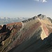 Senke zwischen Rotspitze und Roter Platte mit dem Felsturm, der links umgangen wird