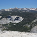 Gipfelplateau Half Dome - Blick in ins Little Yosemite Valley. Im Hintergrund: Clark Range.