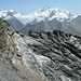 Wie ein Himalayariese: Das Rimpfischhorn. Links das Allaninhorn.