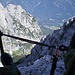 Kurz vorm Ausstieg aus dem Matheisenkar, Blick Richtung Garmisch