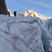 auf dem Glacier de Freney<br /><br />Spalten ohne Ende und sehr zerklüftet im unteren Abschnitt