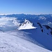 Blick zurück zum Mont Blanc de Courmayeur
