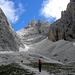 Die Aufstieg ins Wasserrinnental, die machtige Furchetta(3025m) in Hintergrund.