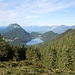 Erster Blick auf den schönen Hintersteiner See. Dahinter der Pölven