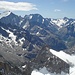 Barre des Ecrins (links), Pic Sans Nom (Mitte), Le Bans (rechts über Gletscher)