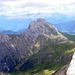 Blick richtung Norden, Peitlerkofel, 2875m im Vordergrund, Zillertaler Alpen im Hintergrund.