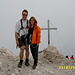 Alpspitz-Gipfel im Nebel