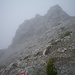 Der Abstieg von der Kreuzspitze (Richtung Ammerwaldstr.), kurze Kletterei 1. Grades