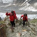Aufstieg und Miage Gletscher im Hintergrund