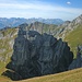 Blick über Spieljoch und Hochiss ins Karwendel.