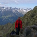 Blick zum Kaunergrat in den Ötztalern kurz unterhalb des Gipfels