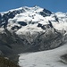 Nordend (4609m) und Dufourspitze (4633,9m). Rechts hinter der Dufoursitze ist die Parrotspitze (4432m).